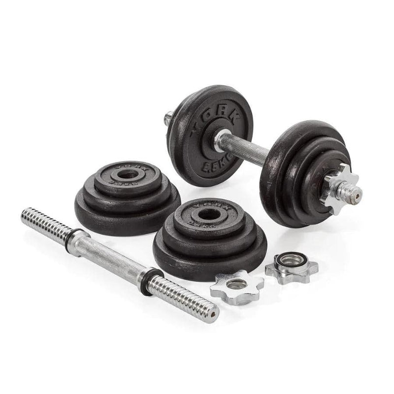 York Fitness 20kg Dumbbell Sets (Chrome/ Cast Iron)