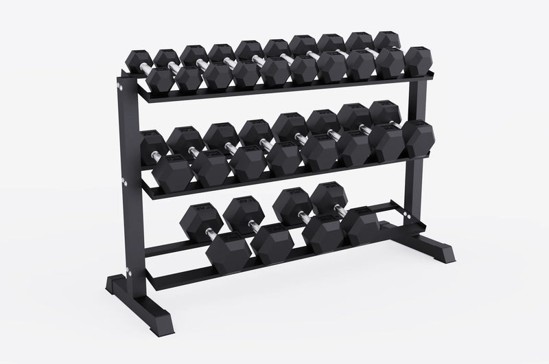 Rival 3 Tier Hex Dumbbell Rack (1m or 1.5m Wide)