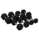 Rival Rubber Hex Dumbbell Sets