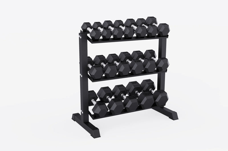 Rival 3 Tier Hex Dumbbell Rack (1m or 1.5m Wide)