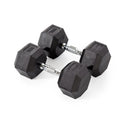 York Rubber Hex Dumbbell Sets With Racks