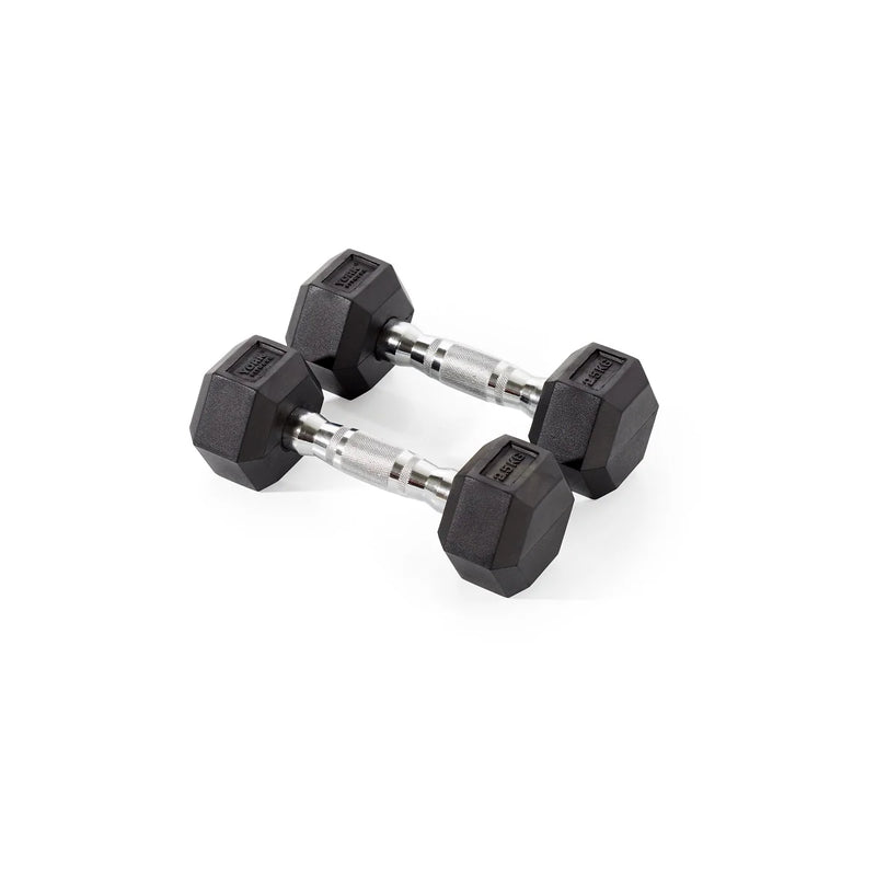 York Rubber Hex Dumbbell Sets With Racks