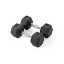 York Rubber Hex Dumbbell Sets With Racks