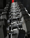 HomeGymSupply Rubber Hex Dumbbell Set + Rack (2.5kg to 30kg)