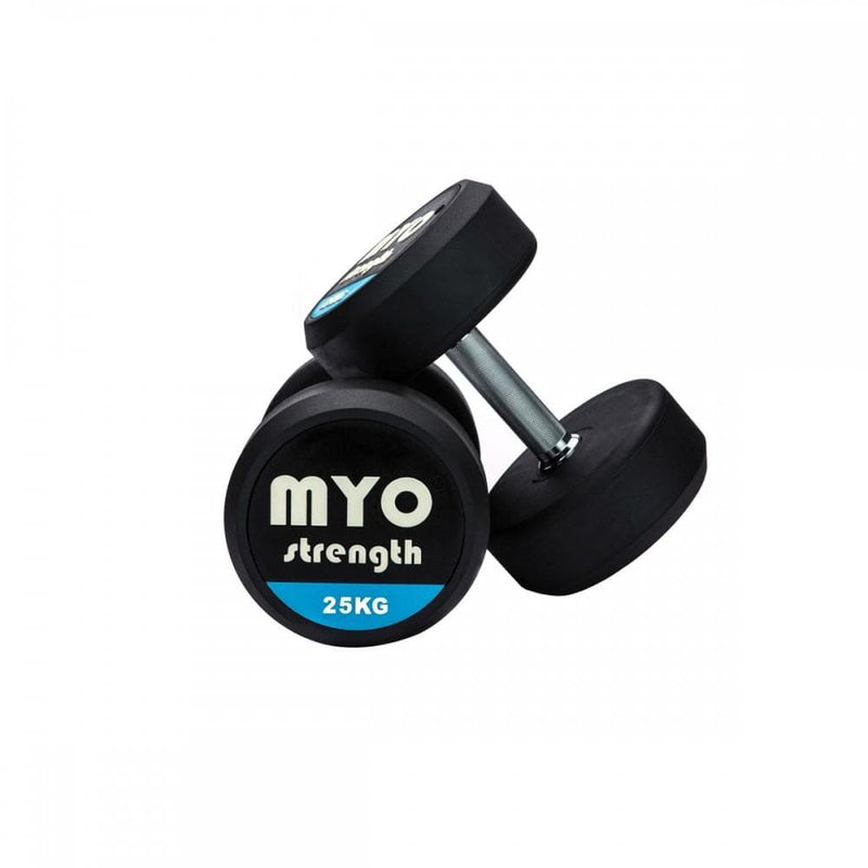 MYO Strength Rubber Dumbbells 2.5kg - 80kg - HomeGymSupply.co.uk