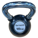 Attack Fitness Chrome Handle Rubber Kettlebell Set (4kg to 24kg)