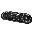 Endura Fitness Infinity Black Olympic Bumper Plates