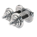 York Fitness 20kg Dumbbell Sets (Chrome/ Cast Iron)