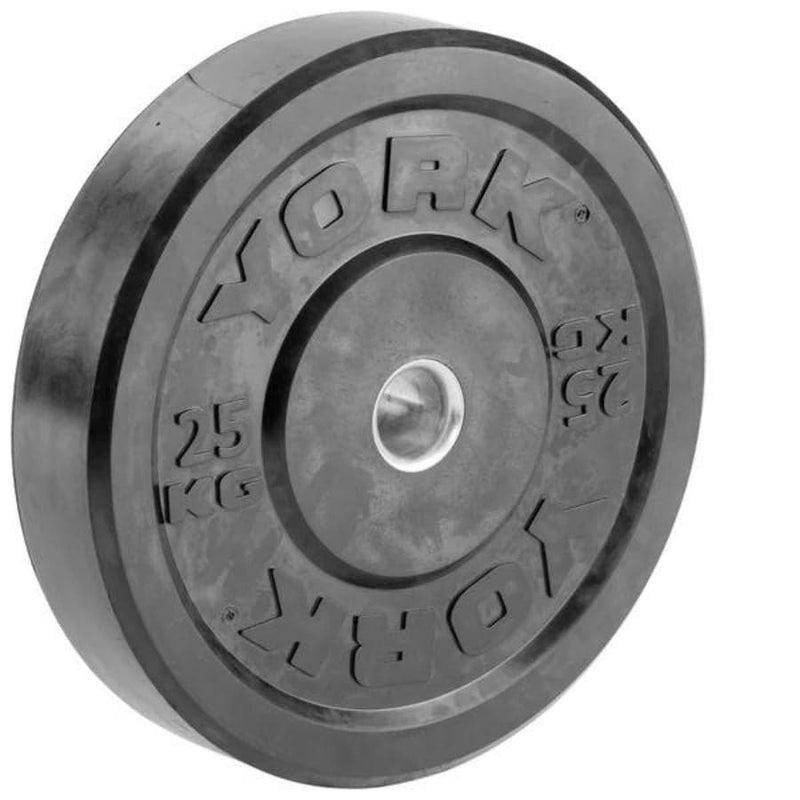 York Olympic Solid Rubber Bumper Plate Set 100kg